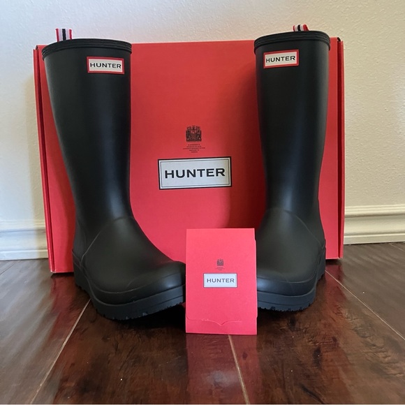 NWT Authentic Hunter Original Tall Boot - Black - Picture 1 of 5